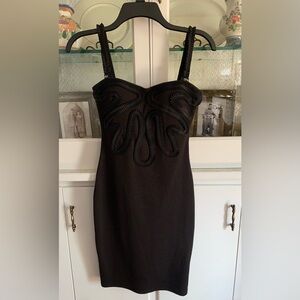 Kardashian Kollection Black Tank Style Body Contour Mini Dress size XS